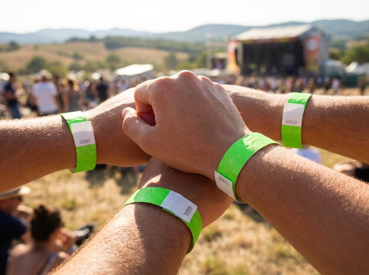 Bracelets Tyvek personnalisés pour un festival en plein air à Bordeaux, Nouvelle-Aquitaine