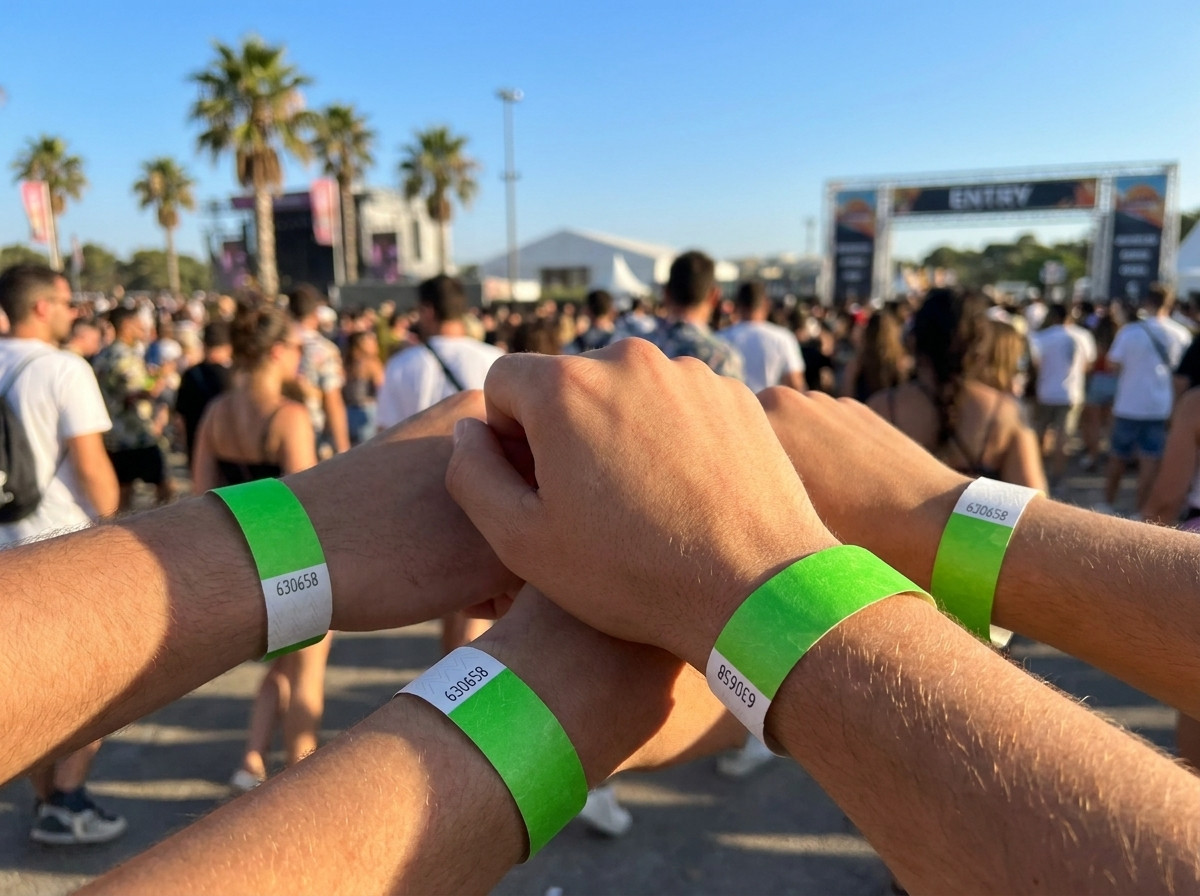 Bracelets festival personnalisés Tyvek livrés à Marseille pour un événement en plein air