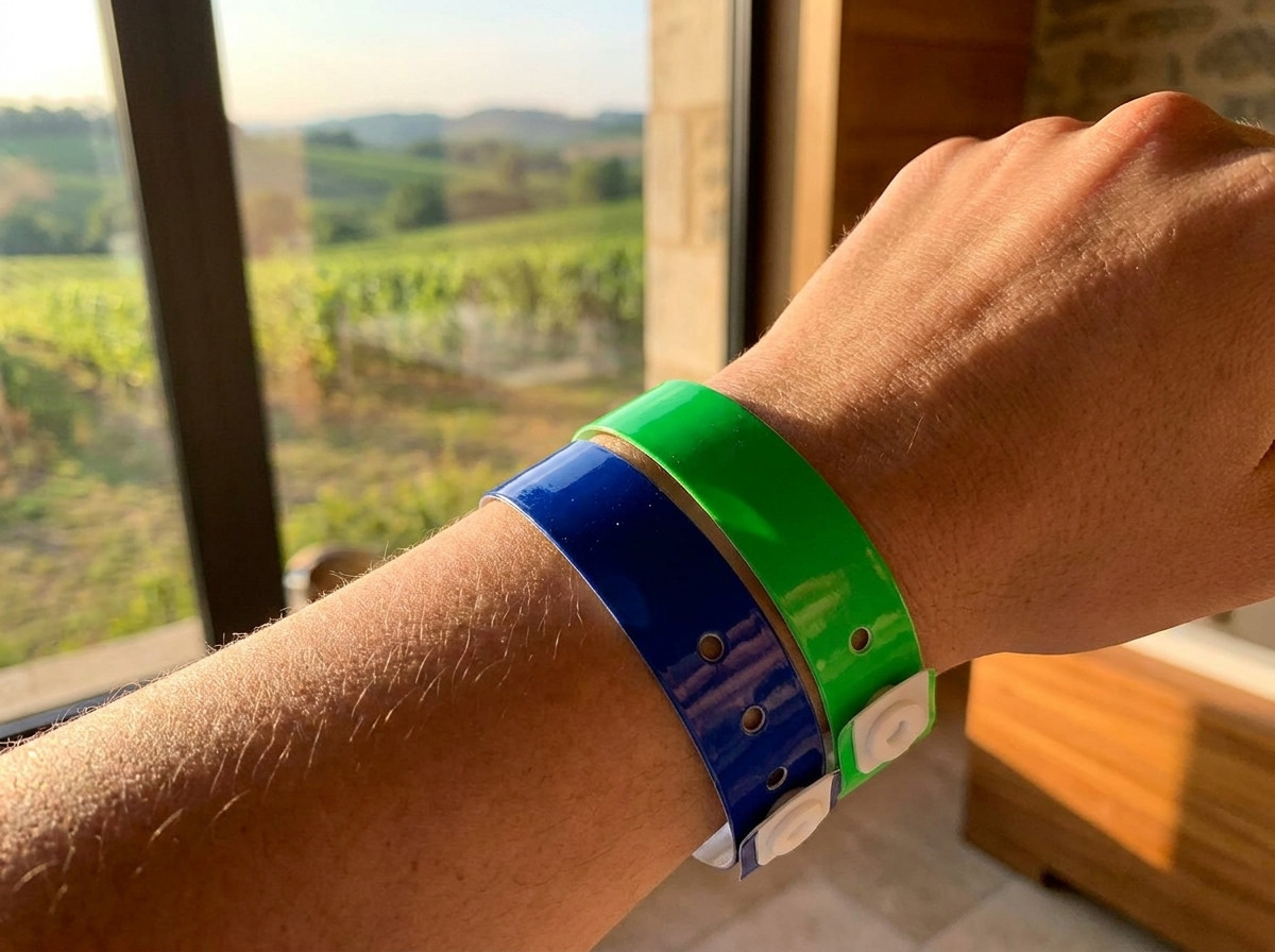 bracelets identification personnalisés pour hôtel spa dans le vignoble bordelais