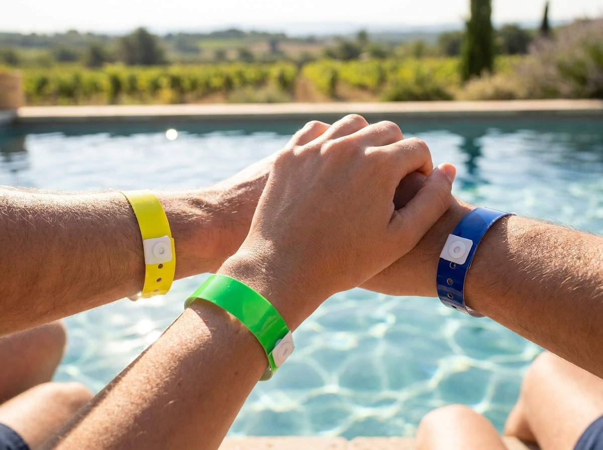 Bracelets hôtel personnalisés et Tyvek pour resort en Hérault, Montpellier
