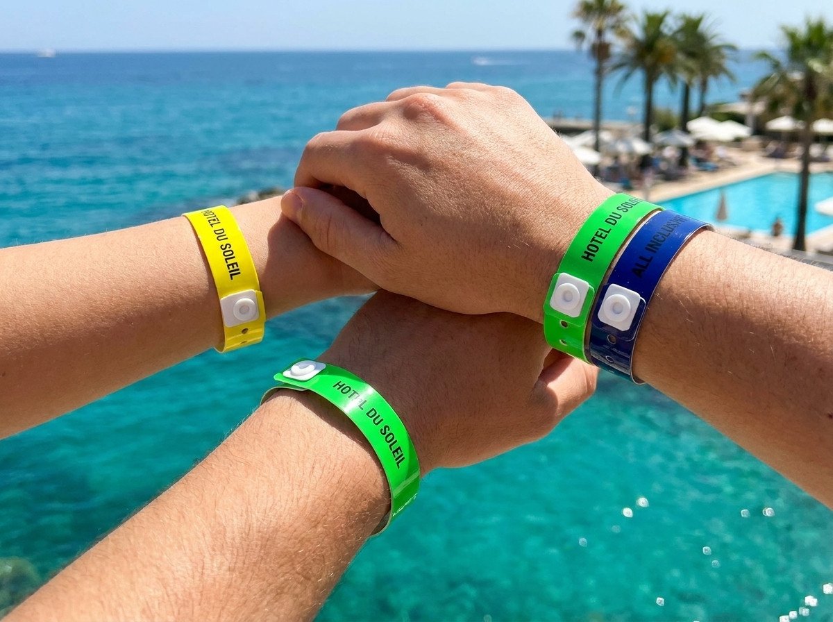 bracelets identification personnalisés pour resort all-inclusive sur la Côte d'Azur à Nice